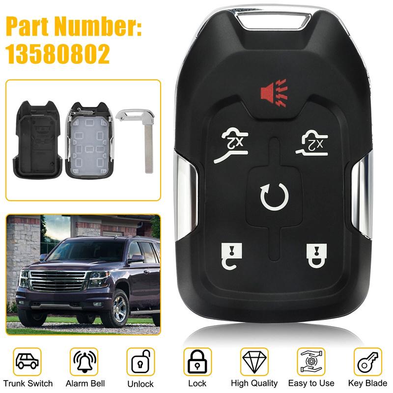 Hyq1Aa Пульт Ключ 6 Кнопок Чип Id46 Для Chevrolet Tahoe Silverado Gmc Yukon 2015 2016 2017-2020