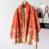 Зимний шарф 2024 года для женщин, роскошный кашемировый шарф, пашминовые женские шали и палантины с ретро-винтажным принтом, роскошные шарфы, одеяло