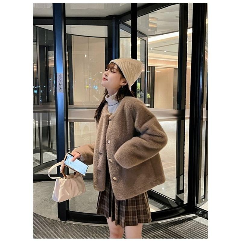 Роскошное зимнее толстое пальто из искусственного меха для женщин, экологичная дубленка, модная верхняя одежда