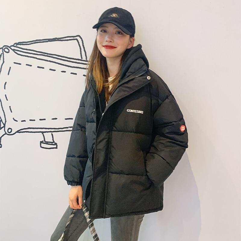 Женские парки оверсайз, пальто, однотонное, толстое, теплое, с капюшоном, на подкладке, повседневная зимняя верхняя одежда, куртка, парки