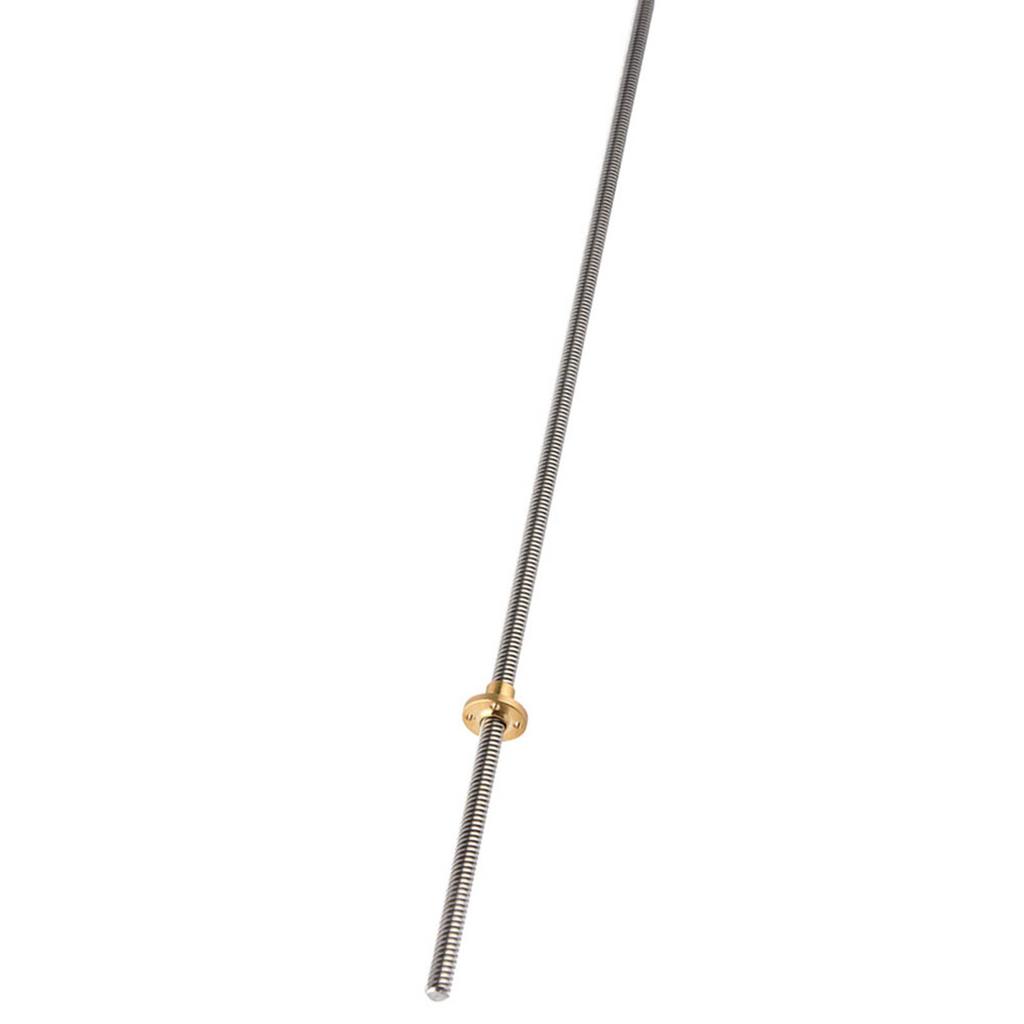 Т8 8мм Трапециевидный Резьбовой Стержень из Нержавеющей Стали Винт и Латунная Гайка для 3D Принтера