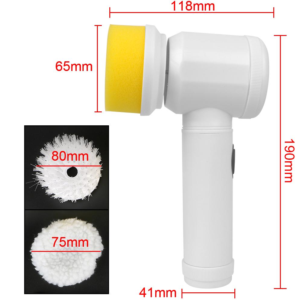 Щетка для мытья ванной комнаты, щетка для чистки ванны, 5-в-1, кухонный инструмент для чистки, многоцелевая электрическая щетка USB-типа, ручная