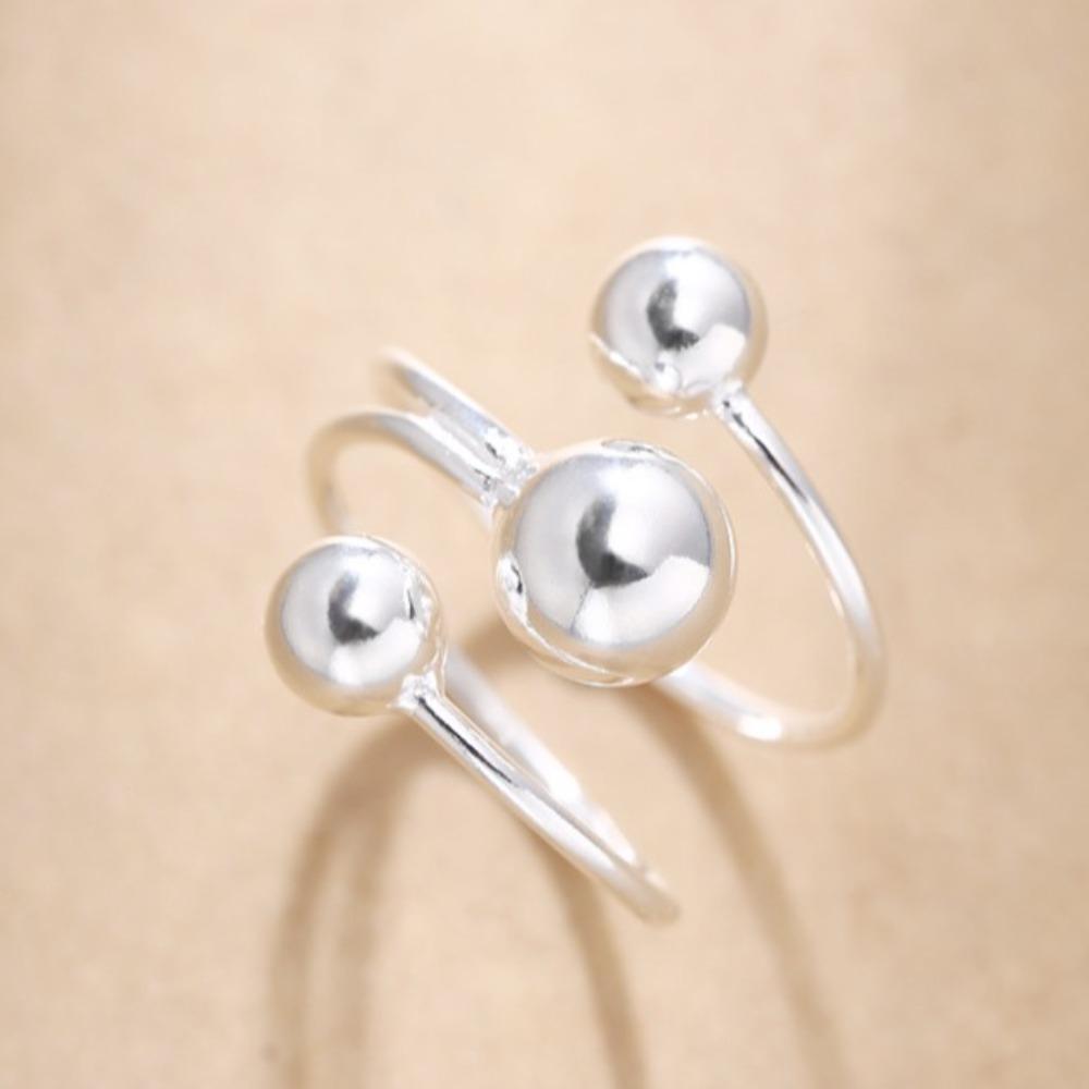 Универсальное металлическое кольцо-шар, кольцо с открытием на палец в форме шара, корейское кольцо в виде неправильной планеты, женское