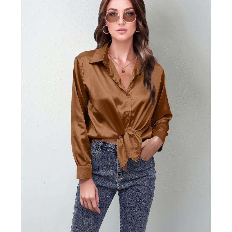 Плюс Размер Женская Весенняя Мода Новый Длинный Рукав Топ