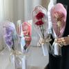 10 Pcs Transparent Flower Wrapping Bag Waterproof Rose Sleeves Pink Party Decor Valentine's Day