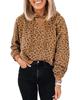 Leopard Long Sleeve Cropped Hoodie