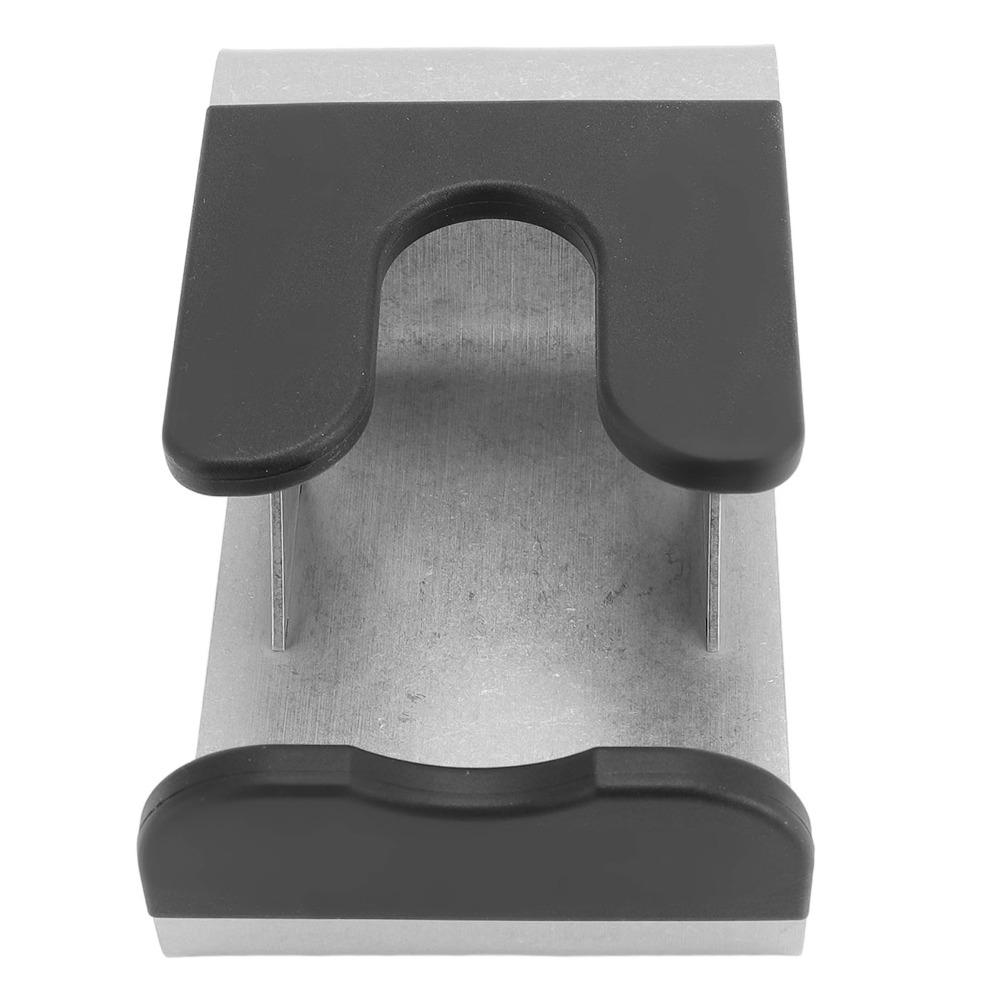 Silver Color Coffee Tamping Station Universal Fit Coffee Tamper Stand For Espresso Machine