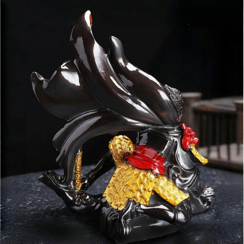 Меняющий цвет чайный питомец Король Обезьян - Чувствительная к теплу буддийская скульптура для декора автомобиля, Креативный чайный аксессуар в подарок для любителей чая