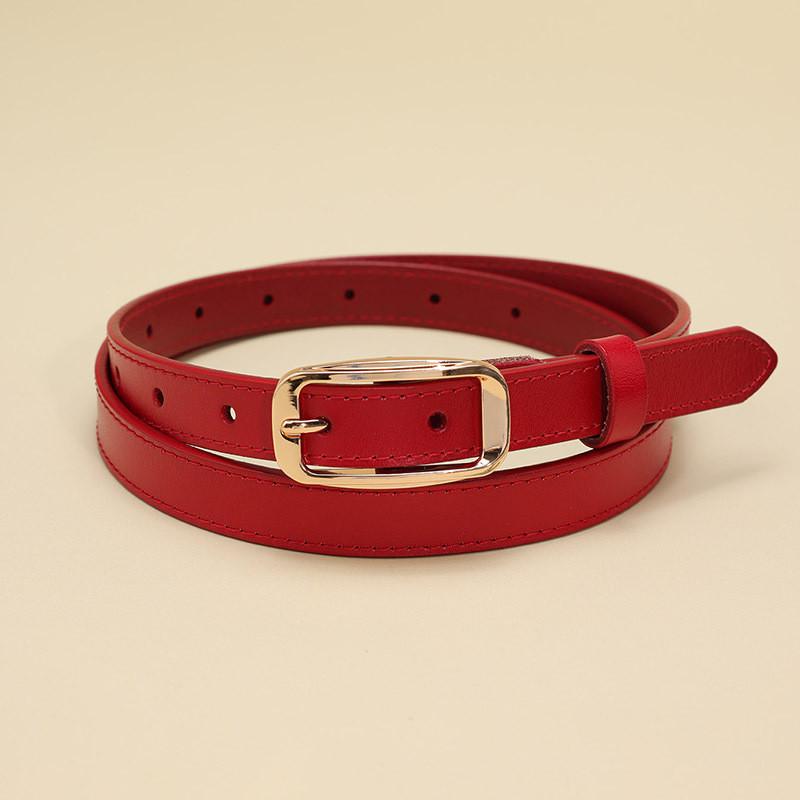 Elegant Cowhide Leather Ladies Fashion Belt With Alloy Pin Closure Work For