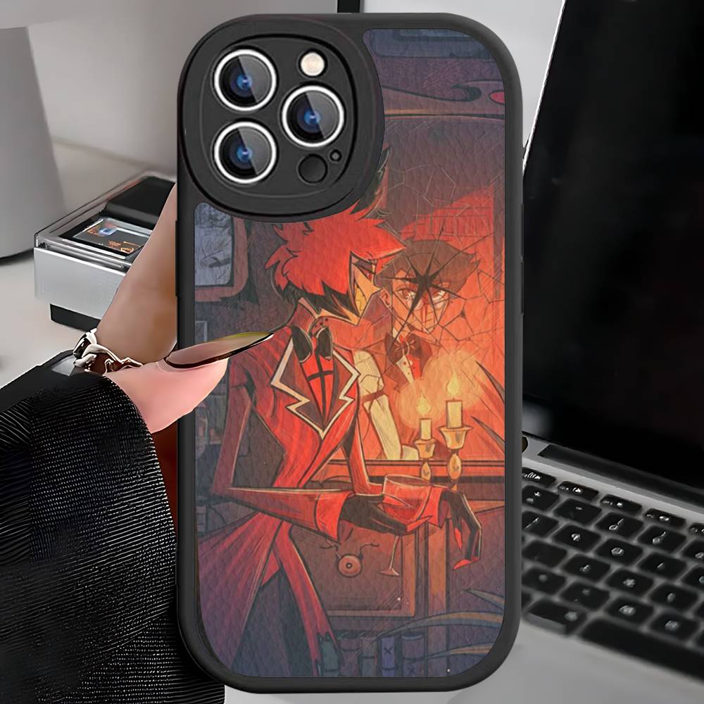 Чехол для телефона Hazbin Hotel Alastor из аниме для iPhone 16 15 14 13 12 11 Pro Max Plus, противоударный кожаный чехол