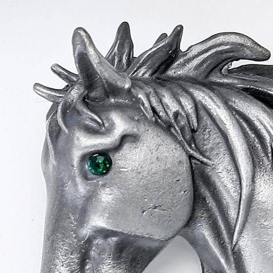 Сплав Брошь Голова Лошади Женщины Мужчины Металлическая Булавка на Лацкан Лошадь Животное Свитер Платье Костюм Аксессуары для Одежды Ювелирные Изделия Подарок