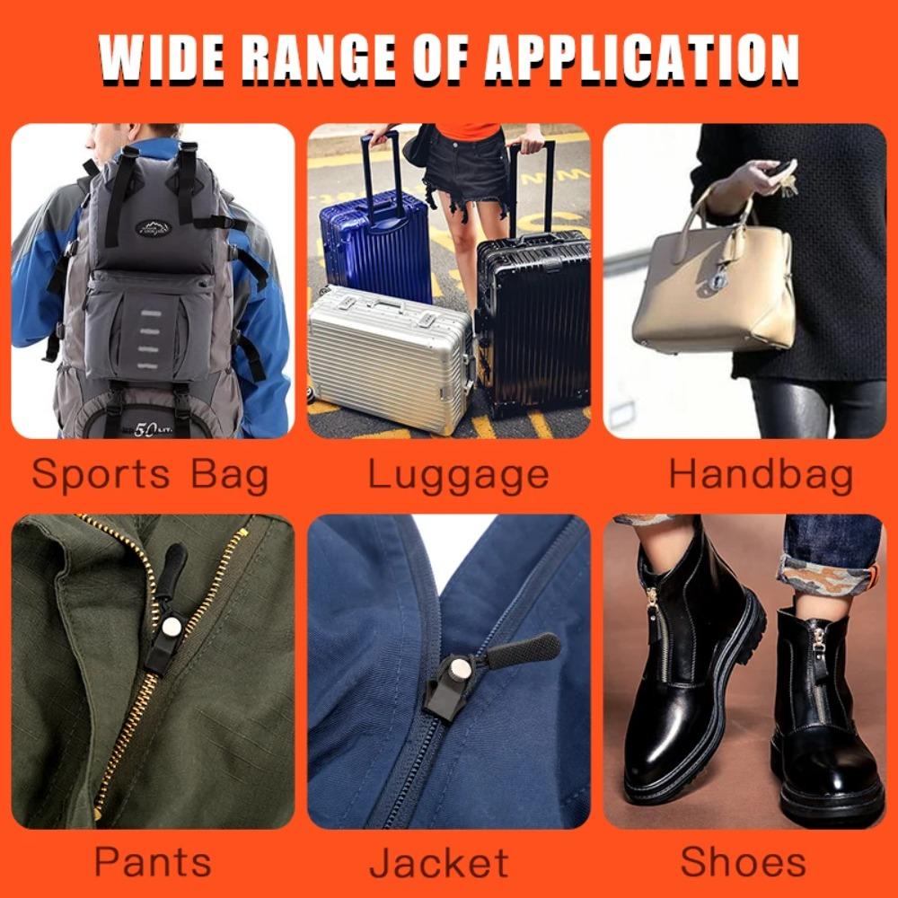 Removable Zipper Repair Kit 3 Different Size Suitcase Zipper Head Durable Instant Zipper Puller