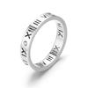 Luxury Jewelry Roman Number Stainless Steel Ring for Woman Gift Fashion Accessories Not Change Color