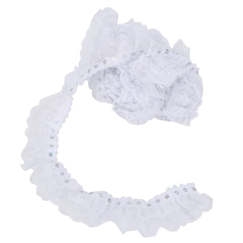 1pcs Sequins Embroidered Embroidered Lace Trim 3 Layer DIY Craft Trim Lace Ribbon  Sewing Craft