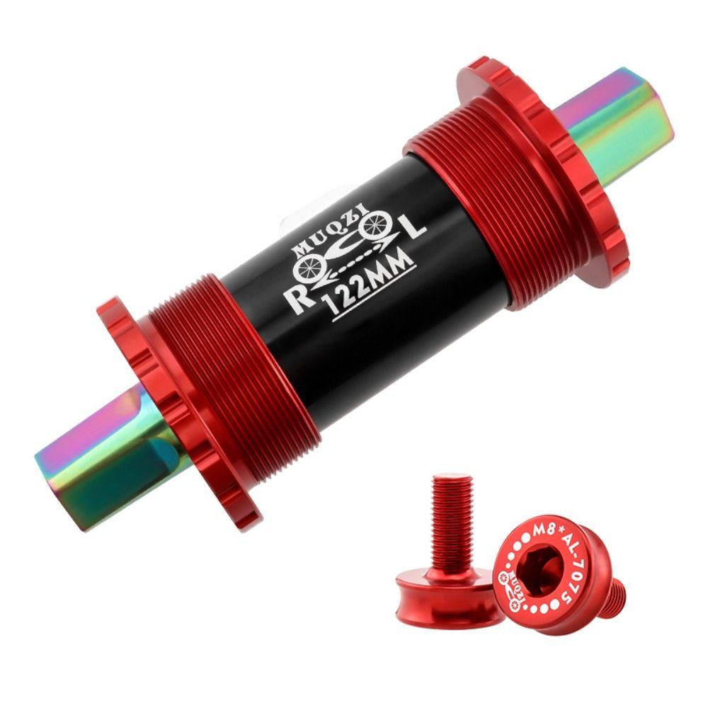 Square Titanium Alloy Bike Axle Crankset Part Sealed Bearing Bicycle Bottom Bracket Bike Crankset Shaft Bicycle BB Ceramic Axle