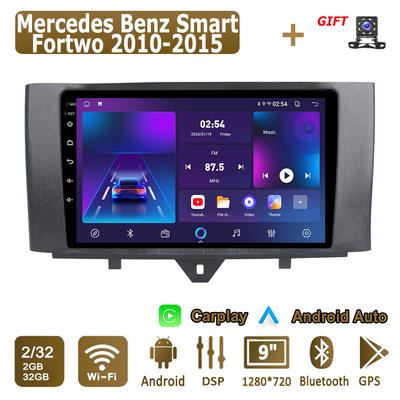 Android Carplay автомобильное радио для Mercedes Benz Smart Fortwo 2010-2015 мультимедийный проигрыватель головное устройство стерео GPS навигация BT WIFI 2+32 ГБ