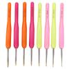 8 шт. крючков для вязания 1 мм‑2,75 мм с цветной пластиковой ручкой, тонкие спицы для вязания крючком для начинающих