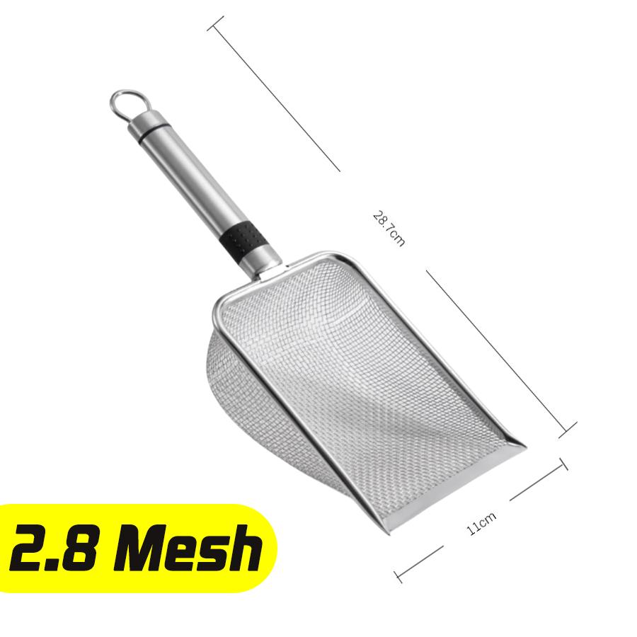 Cat Litter Scoops Pet Cleaning Tool Aluminum Alloy Cat Shovel For Cleaning Feces Fine Mesh Screen Cat Excrement Shovel Supplies
