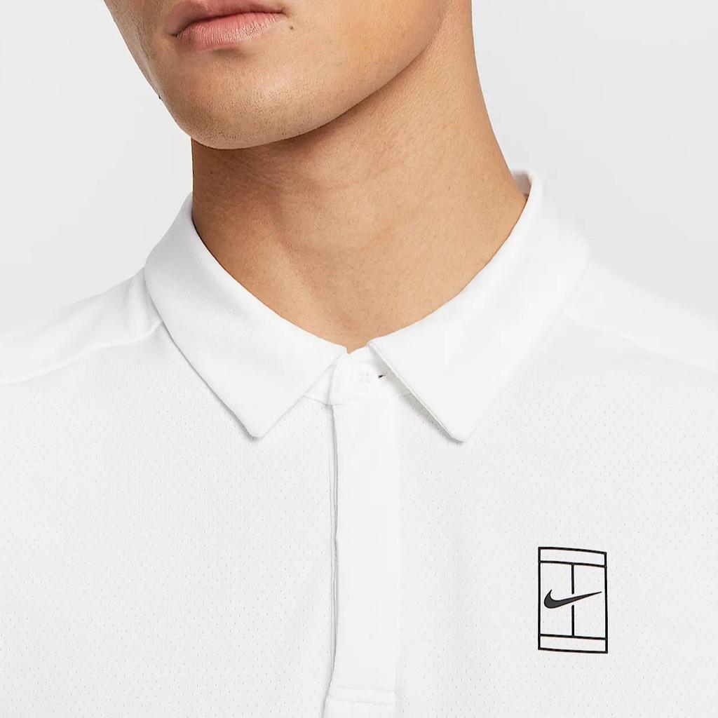 Nike Court Advantage Dri-Fit Модная Удобная Повседневная Однотонная Футболка с Коротким Рукавом Быстросохнущая Мужские Топы Белый FZ6908100