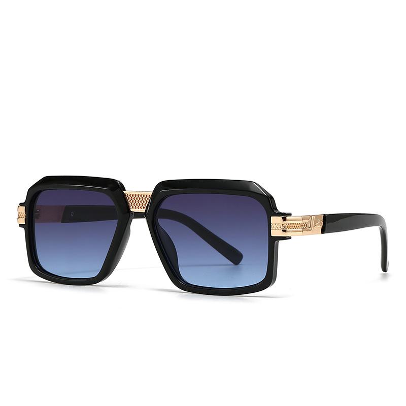 New Fashion Big Frame Sunglasses Women Retro Sun Glasses Men Square Metal Eyeglasses Vintage High Quality