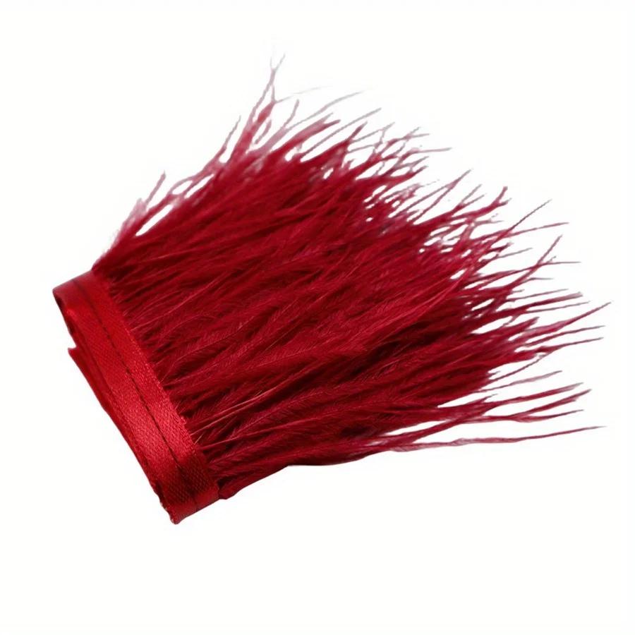 1/10М Натуральное перо Черные страусиные перья Отделка Поделки Сделай сам Перьевая лента Изготовление ювелирных изделий Свадебная вечеринка Рождественский декор 8-10см