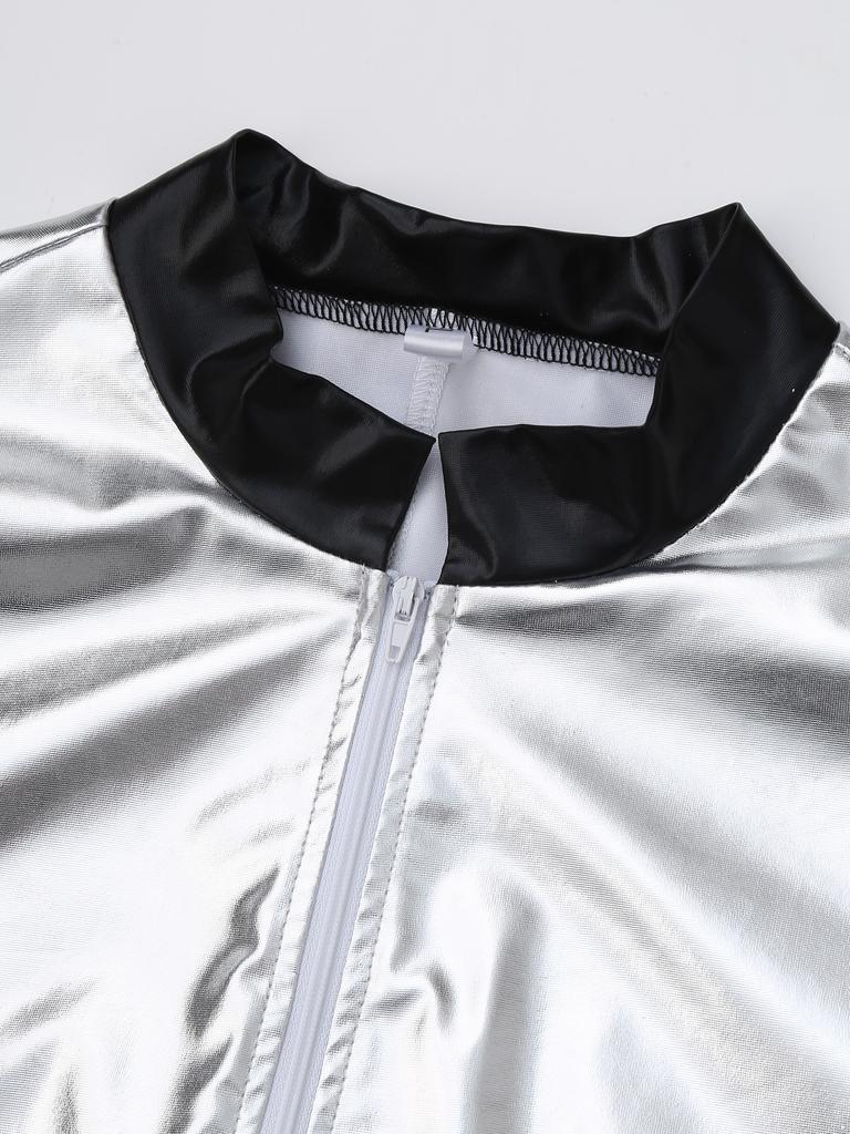 Женский металлический костюм астронавта, космический костюм, комбинезон космонавтки на Хэллоуин