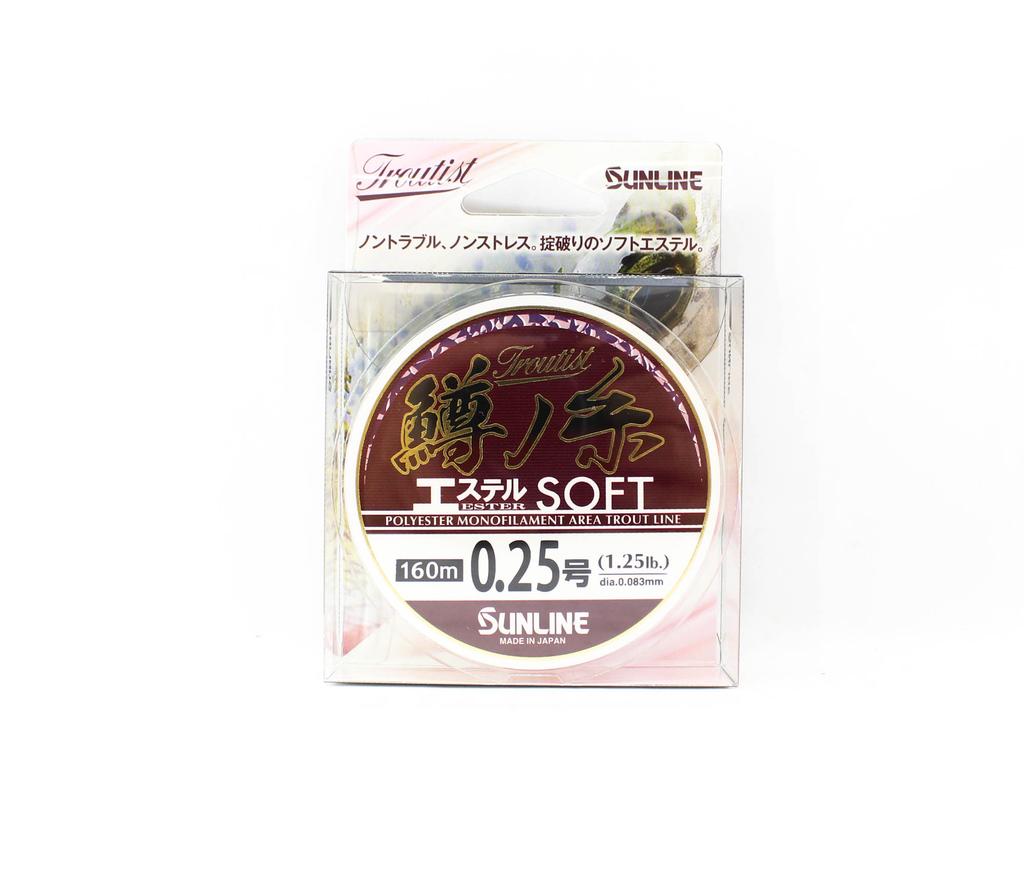 Sunline Леска Ester Line Troutist Masu Ito Мягкая 160м #0.25 1.25lb 0.083мм (9061)