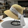 Summer fashion temperament straw hat women's Hepburn style sunshade sun hat travel vacation beach hat