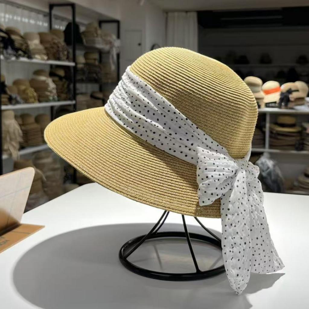 Summer fashion temperament straw hat women's Hepburn style sunshade sun hat travel vacation beach hat