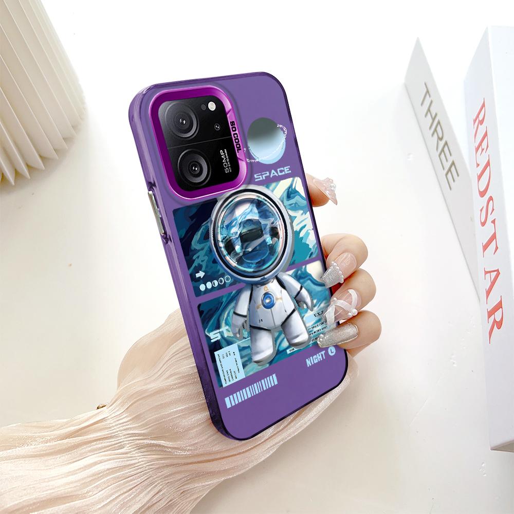 Окрашенный узор, цветной серебристый, двухсторонний, жесткий, противоударный чехол для телефона Xiaomi Redmi Poco