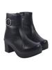 Shoetopia Женские короткие ботильоны на массивном каблуке с нескользящей подошвой, удобные модные ботильоны на щиколотку | Мягкая амортизирующая подошва | Для повседневной носки, вечеринок и зимы