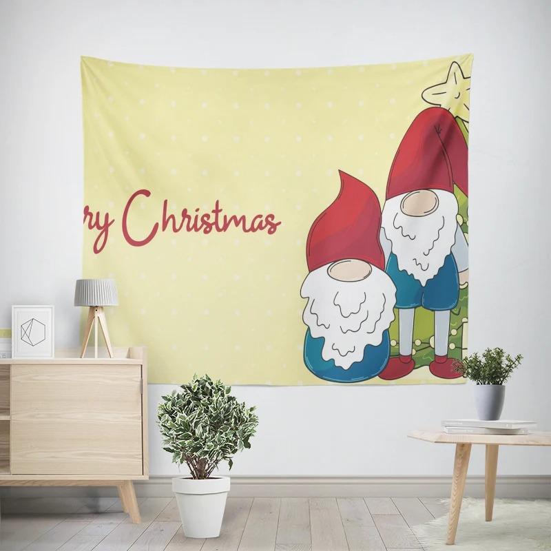 Рождество Новый год Санта-Клаус Подарок Узор Гобелен Гостиная Диван Автомобиль Интерьер Украшения Гобелен