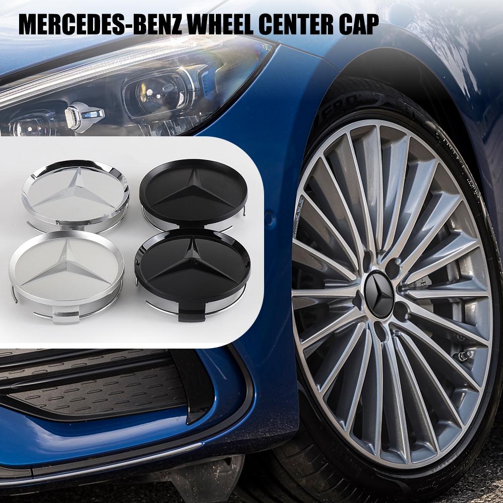 For Mercedes Benz 4pcs 75mm Car Wheel Center Hub Caps Auto Tire Hubcap Cover Accessories Mercedes Benz Class W447 W221 W204 W205 AMG A B Class GLK