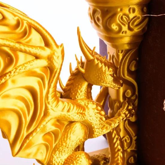 Dragon Book End 3D Printed Realistic Dragon Bookend Bookshelf Accessory for Home Office Desk Living Room Decoration