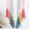 Радужная настенная декорация для хранения детских заколок, подвеска с кисточкой для организации