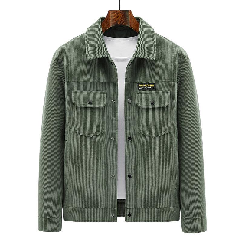 Men's Autumn New Casual Lapel Corduroy Jacket Men's Youth Coat Top