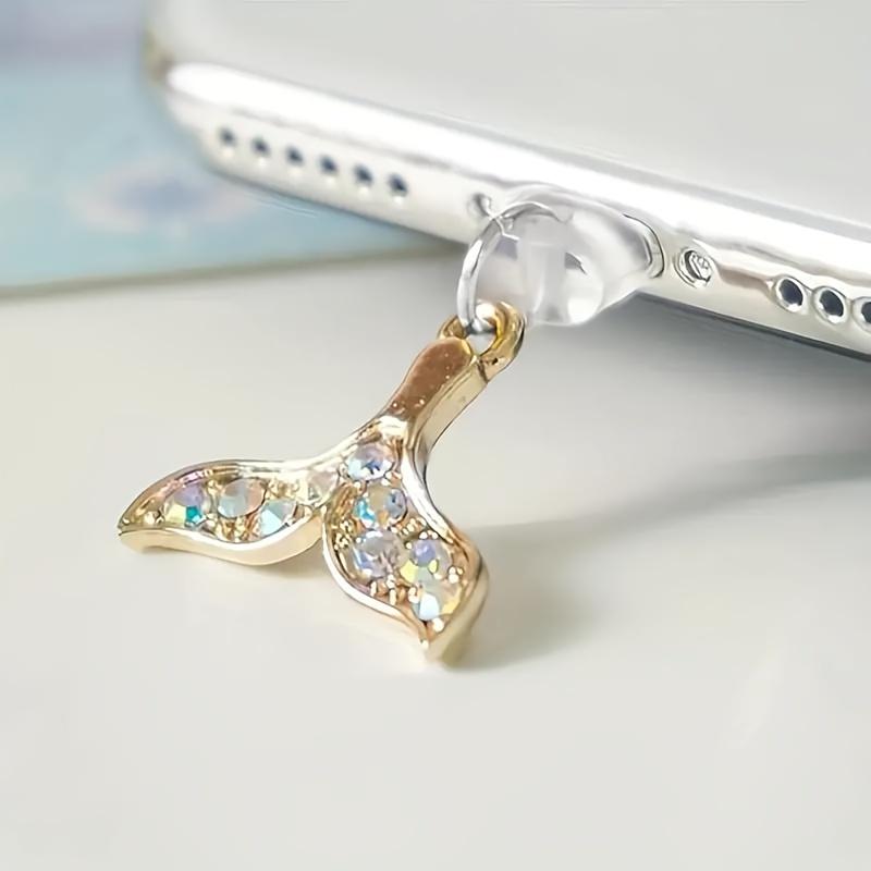 1 шт. Модный кулон-рыбий хвост из сплава, пылезащитная заглушка