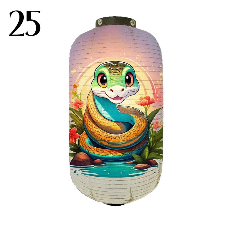 Japanese Creative Traditional Cloth Lantern Lucky Snake Baby Pattern Lantern Izakaya Sushi Restaurant Festival Decor Advertising