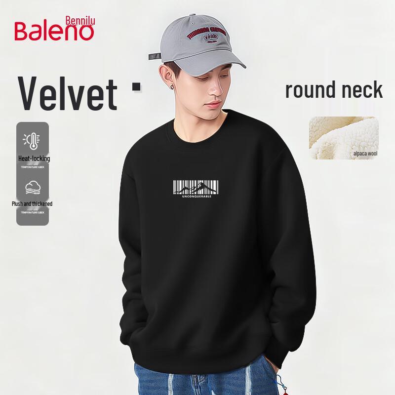 Baleno Men's Winter Fleece-Lined Round Neck Sweatshirt