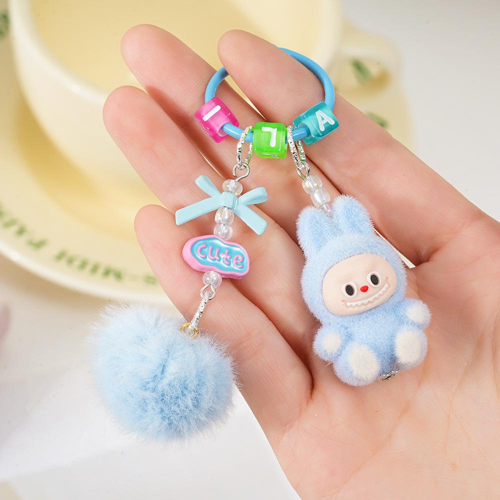 Wind Macaron Color Gentle and Cute Flocking Three-dimensional Doll Schoolbag Backpack Pendant Keychain Card Book Batch
