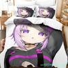 Hololive Nekomata Okayu Комплект постельного белья Односпальный Полуторный Двуспальный Queen King Размер Взрослая Спальня Пододеяльник 3D Аниме Мальчики Комплект постельного белья