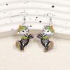 Cross-border new color pony earrings flat acrylic personality creative cute cartoon animal pony earrings