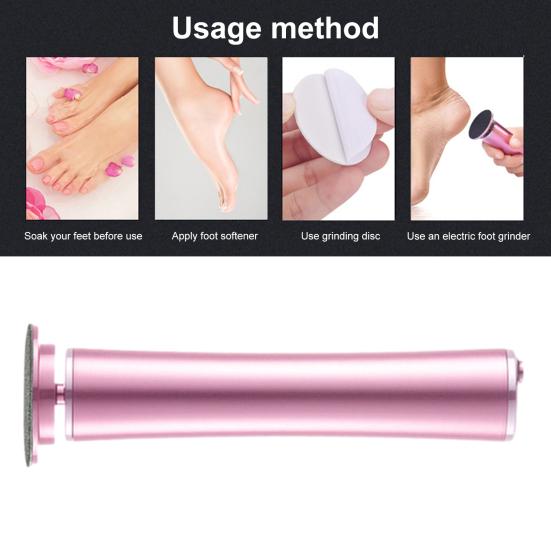 Электрическая пилка для удаления мозолей с ног Эргономичная педикюрная машинка Шлифовальная машинка для ног Портативная пилка для ног