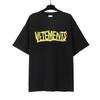 Трансграничная высококачественная футболка Vetements с буквенным принтом Vetements, стилизованная под старую, из двойного хлопка, для мужчин и женщин