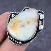 Natural Boulder Opal Gemstone Handmade 925 Sterling Silver Jewelry Ring S.9 R1V18