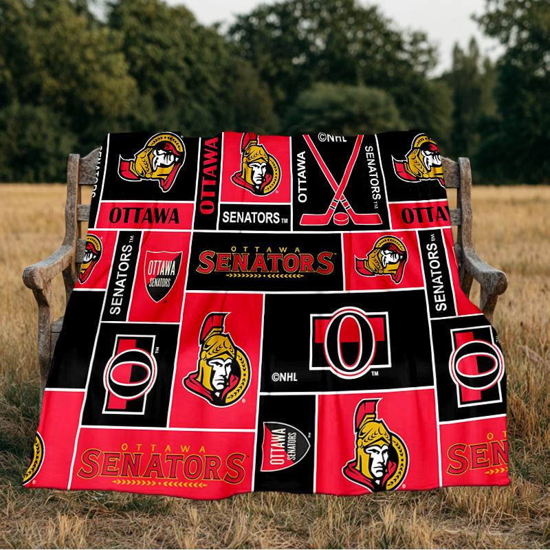 Senators Flannel Blanket, Use for Birthday/Holiday Gift, Soft Blanket for Sofa/Bed/Camping/Office/Tourism Use,All Seasons