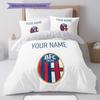 Custom Name,Bologna FC Pattern Bedding Home Decoration Birthday Gift ( 1 duvet cover + 2 pillowcase, without core),fan merchandise.