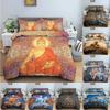 Buddha Bedding Set 3D Bodhisattva Duvet Cover Classical Comforter Covers With Pillowcase Double Queen Size Home Textile