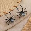 Dark Style Spider Stud Earrings Zinc Zinc Alloy Pearl Earrings Vintage Halloween Earrings  Women