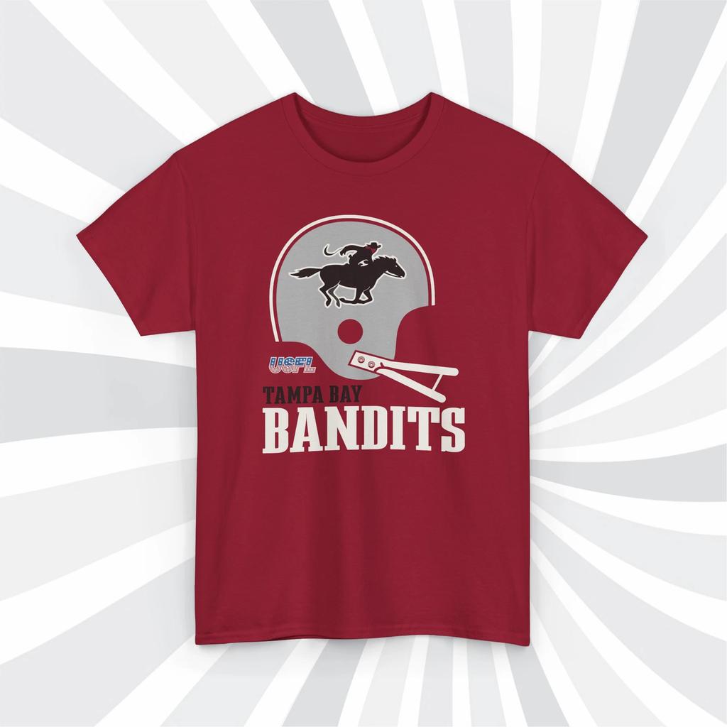 Tampa Bay Bandits 1983 USFL Винтажная Футболка Кардинал - Buccaneers